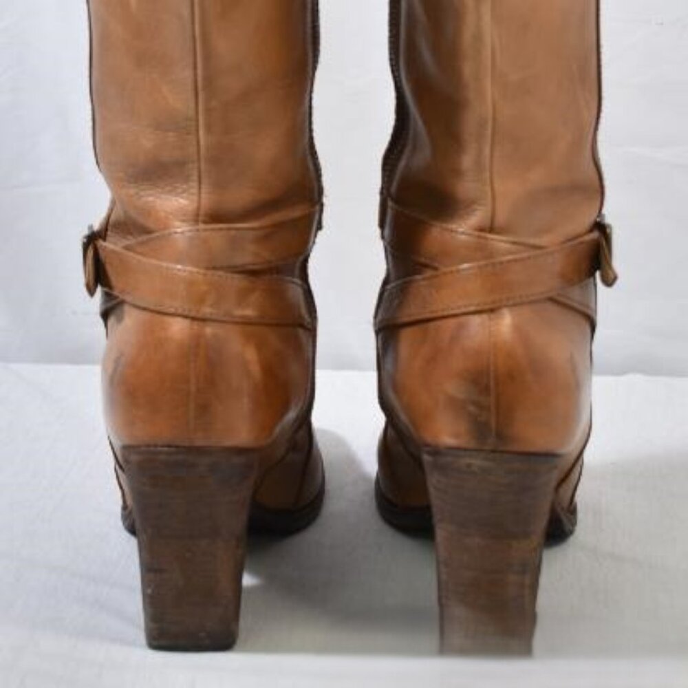 FRYE Patty Tall Brown Boots, Zip size 10 - Picture 3 of 9